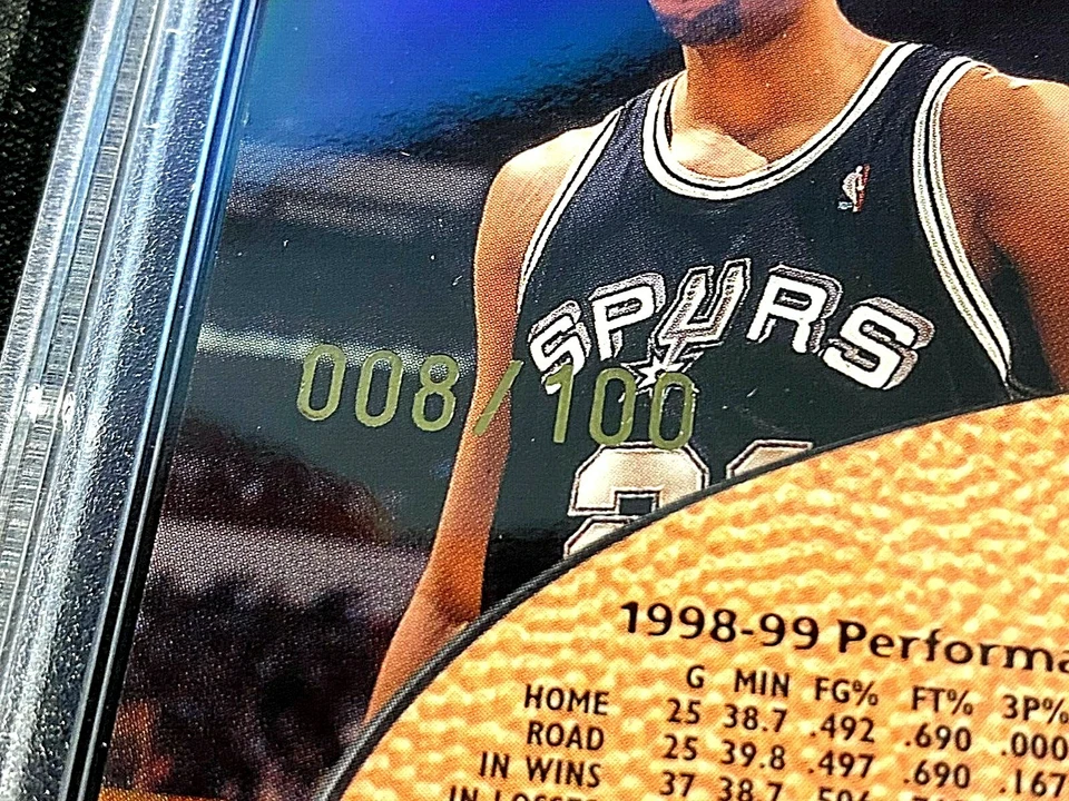 VHTF CHROME PARALLEL /100 PSA 9 MINT TIM DUNCAN 1999 TOPPS FIRST DAY ISSUE G2273 - Image 3 of 3