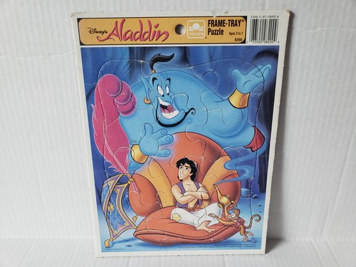 Vintage 1992 Golden Disney ALADDIN Frame Tray Puzzle - Picture 1 of 5