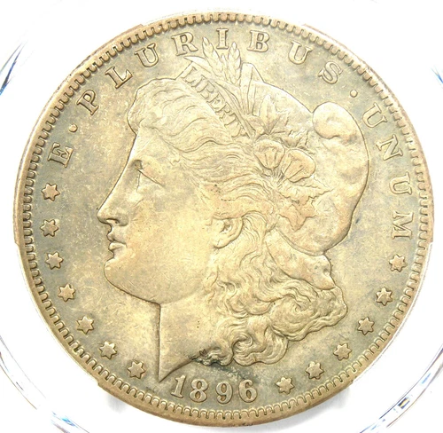 1896-S Morgan Silver Dollar $1 - Certified PCGS AU53 - Rare Date Coin!