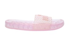clear pink puma slides