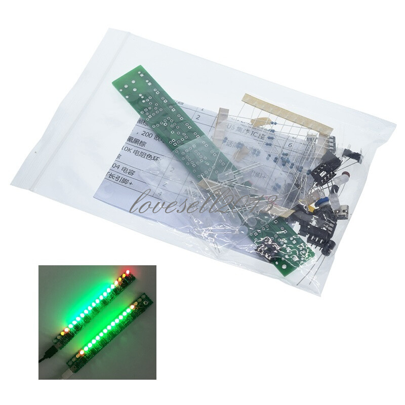 USB audio spectrum lamp kit LED car volume level indicator music 