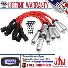 8PCS High Performance Spark Plug Wire Set For GM Truck 4.8/5.3/6.0/6.2 LS 3 4 5