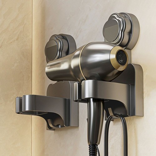 2Pcs Plastic Blow Dryer Hanger Punch-Free Air Blower Storage Bracket Bedroom - Picture 8 of 14