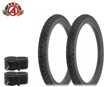 2 Alta Performance BMX BICYCLE 20" x 2.125" Black DURABLE COMP III TIRES W/TUBES
