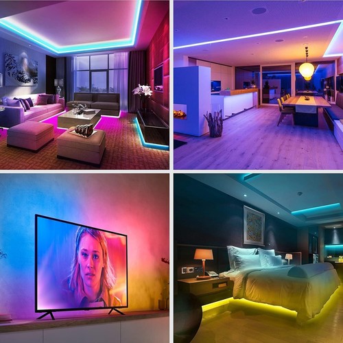 AcornSolution 10M RGB LED Strip Lights Alexa Google WiFi SMD 5050 Room Decor - Picture 4 of 6