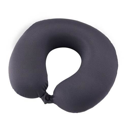 ObusForme Charcoal Infused Travel Neck Pillow Ergonomic Support Cushion - Black