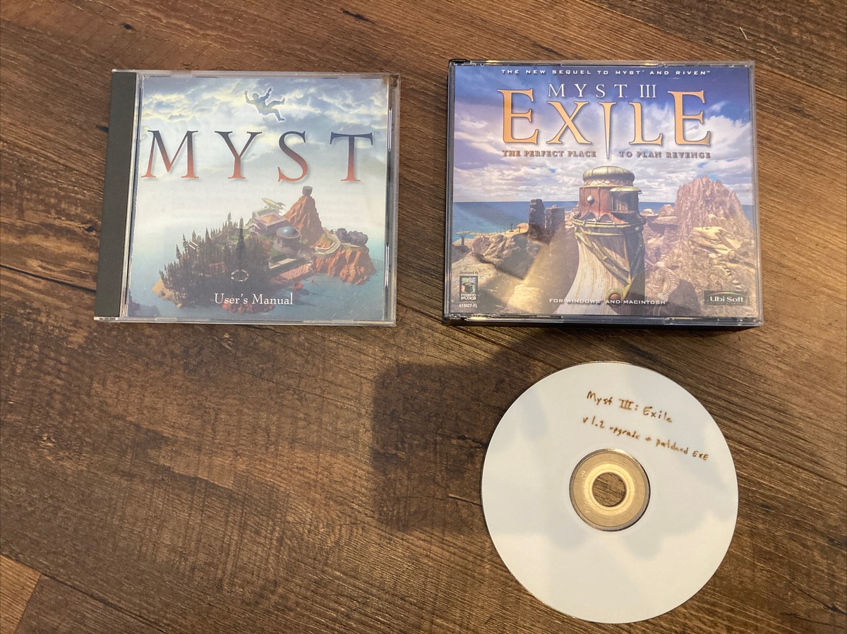 Vintage Myst & Myst III Exile PC Games 1994 2001 MacIntosh
