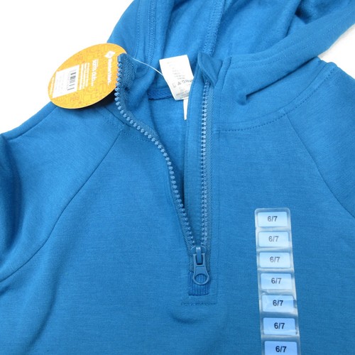 MEMBERS MARK Girl's Hoodie Quarter Zip Soft & Lightweight Teal Size 6/7 NWT - Picture 8 of 9