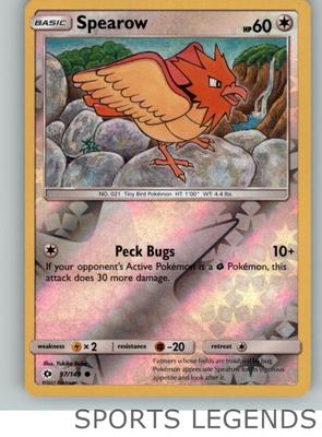 2017 pokemon Sun & Moon reverse holo Spearow 97/149 | eBay