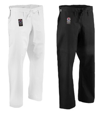 12oz HeavyWeight Proforce Gladiator Karate Black or White Martial Arts Pants TKD
