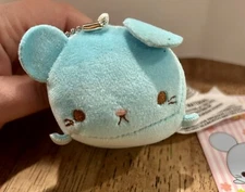 Yamani Mocchiizoo Blue Mouse Marshmallow Plush New with Tag NWT Keychain