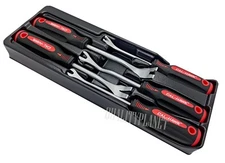 5pc TRIM PANEL REMOVAL TOOL SET TRIM FASTENER U-SQUARE & V-NOTCH DOOR PANEL PRY