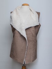 Originals The Great Outdoors Women's Waterfall Open Faux Fur Suede Body Warmer L