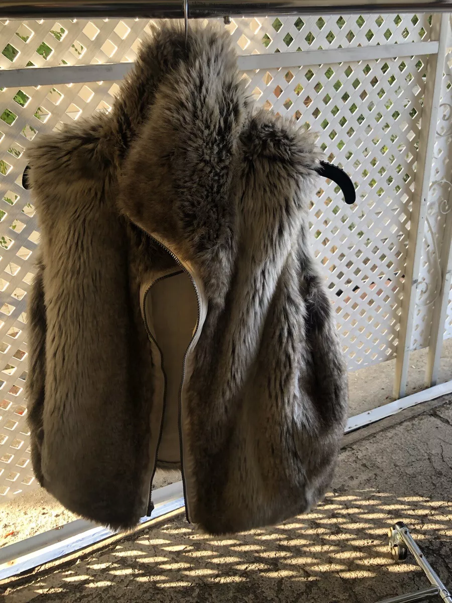 Weatherproof faux fur clearance vest