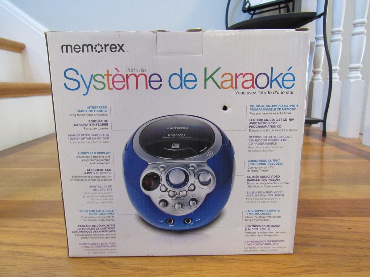 BRAND NEW SEALED MEMOREX MKS5215 PORTABLE KARAOKE PLAYER BLUE CD +