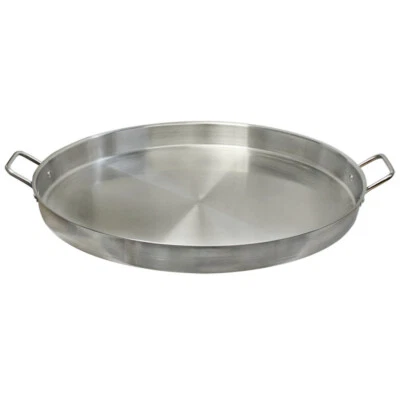 Heavy Duty 21-3/4" ROUND Stainless Steel Comal Griddle Pan Grill Fry Tray Cook