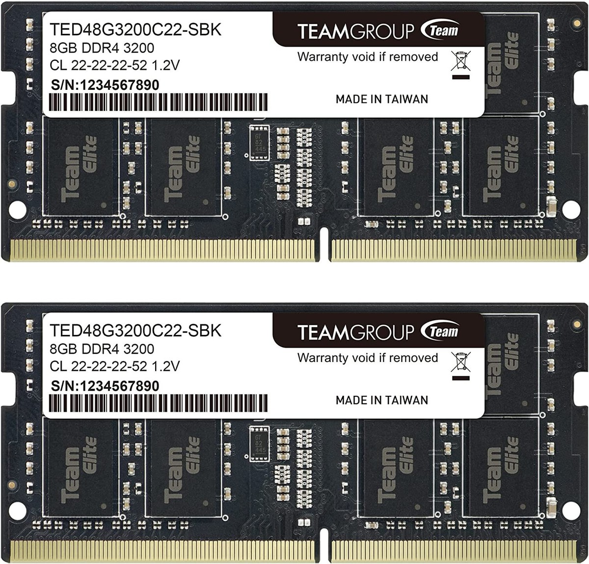 TEAMGROUP Elite DDR4 16GB (2x8GB) 3200MHz CL22 Unbuffered Non-ECC