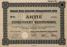 Heliowatt Werke Elektrizicity AG 1942 Berlin Schlumberger Ismaning Aronwerke 100
