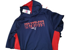 New England Patriots NFL Team Apparel Hoodie Sweatshirt Mens Navy, XL