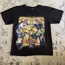 VTG 90s Yu-Gi-Oh Dark Magician Summoned Skull Graphic T-Shirt Youth Large Yugioh