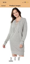 Sz Small prAna Womens Cozy Up Terry Dress Gray Causal Cozy