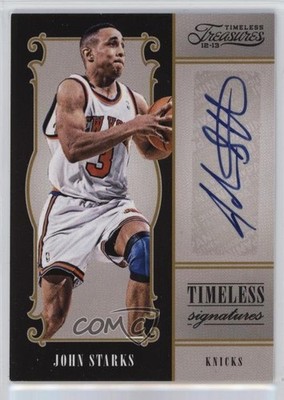 2012-13 Panini Timeless Treasures Signatures 63/199 John Starks #2 Auto 11p9
