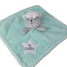 Baby Gear So Sweet Bear Lovey Plush Green 13" Gray Cloud Star Security Soothing