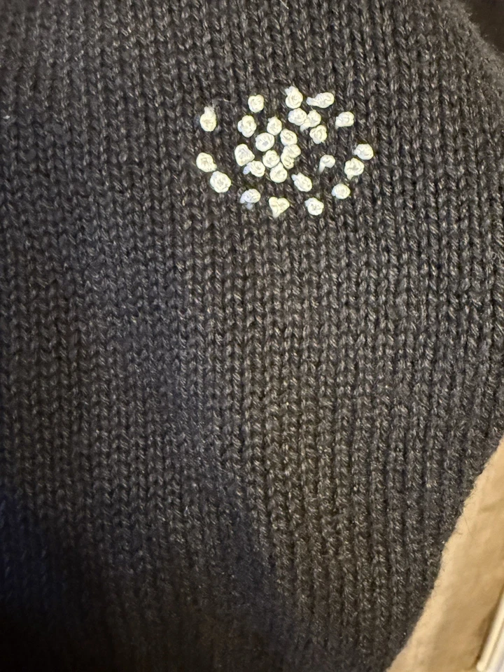 Quacker Factory Womens Embroidered Christmas Cardigan Sweater Vtg 2X Candy NWT - Image 3 of 4