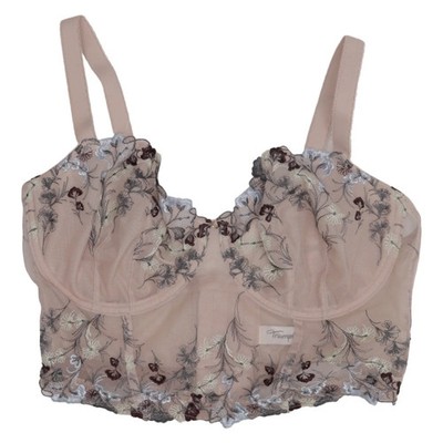 Triumph, Bustier, Größe: 75E, Beige/Mehrfarbig, Blumen, Spitze, Damen #tjm