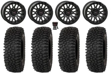 System 3 SB-9 Bdlk 15" Wheels Matte Bk 33" Roctane STX Tires Ranger XP 9/1K