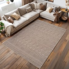 HomebyHome Teppich Vintage Boucl&eacute; Skandi Stil Pflegeleicht Wohnzimmer Esszimmer
