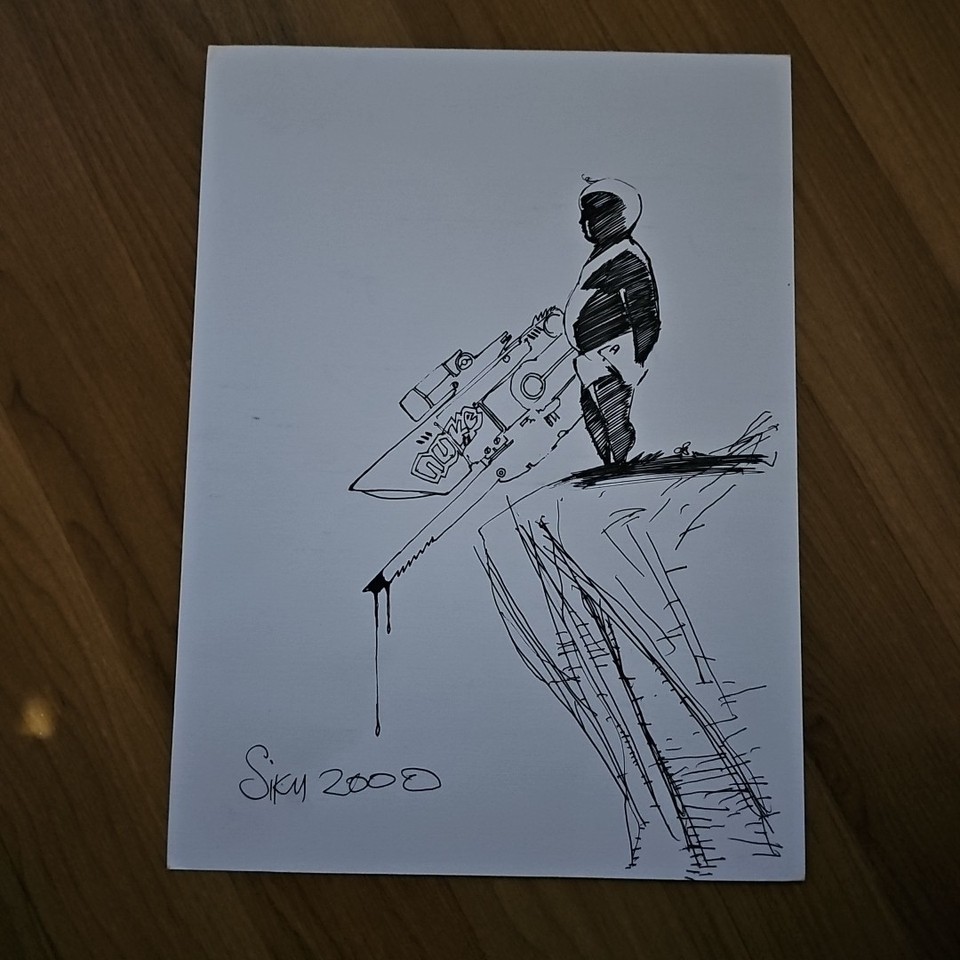 SIKU | 2000AD | Original Art Con Sketch from Bristol 2000 | The Cliff Collection Comic Art