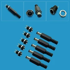 3A DC022B DC Power supply Jack Socket Female 9mm Male Connector  5.5x2.1mm/2.5mm