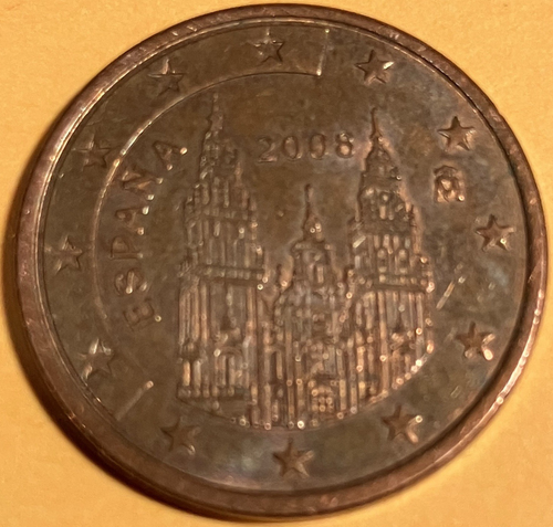 2008 ESPAÑA - €.05 5 CENT COIN - SPAIN - FREE SHIPPING - Picture 2 of 3