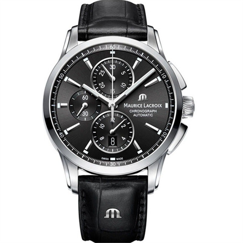 Nuevo Reloj Maurice Lacroix Pontos Cronógrafo Hombre Automático Negro 43mm con CAJA Pa