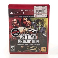 Red Dead Redemption Game of the Year (Greatest Hits) PS3 W/ Map - *Disc Mint*