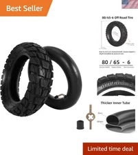 80/65-6 Off Road Tire with Inner Tube for Electric Scooters - 330.7 lbs Capacity