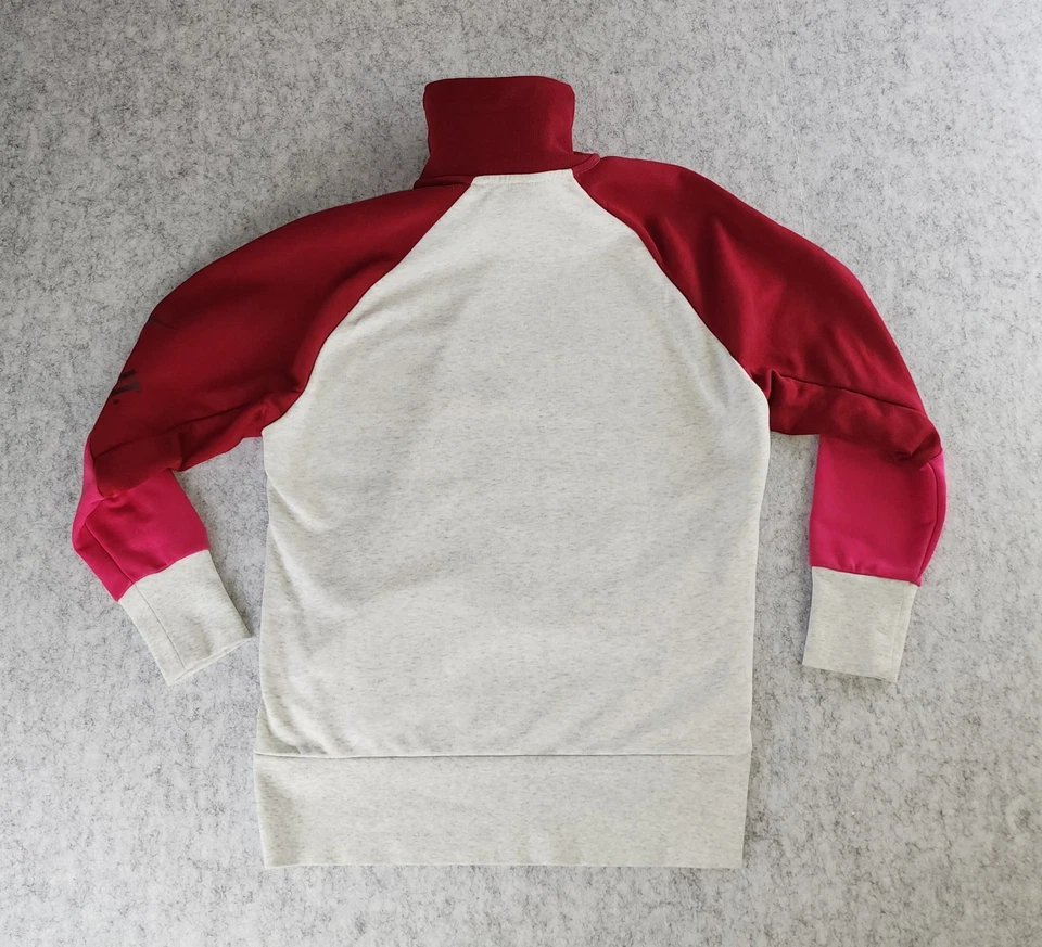 Suéter Pullover Nike Para Mujer Just Do It Cuarto Cremallera Talla S - Rojo/Rosa/Gris... Foto 3 de 4