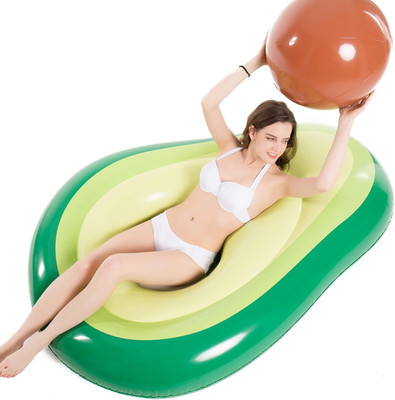 Inflatable Avocado Pool Float Floatie with Ball Water Fun Large Blow up Summer B