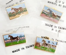 USPS US Postal Service Horse Breed 22C Stamp Pin Pinback Lot of 4