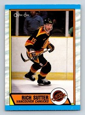 #282 Rich Sutter 1989-90 O-Pee-Chee Vancouver Canucks