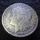 1882-CC Morgan Silver Dollar - Choice Fine F+ details from the Carson City Mint
