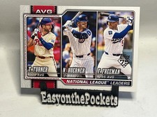 2026 Topps Series 1 NL Avg Leaders Turner Hoerner Freeman #Phillies Cubs Dodgers