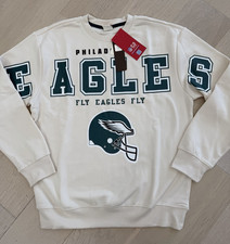 NFL Philadelphia Eagles Pullover Crewneck Sweatshirt Cream Tan Collegiate sz XL