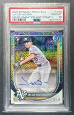 2025 Bowman Jacob Wilson Chrome Auto Mega Box Image Variation Ref. /25 PSA 10