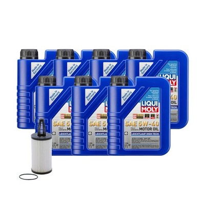 7L Liqui Moly Leichtlauf High Tech 5W-40 Wix Oil Change Kit for Mercedes M276