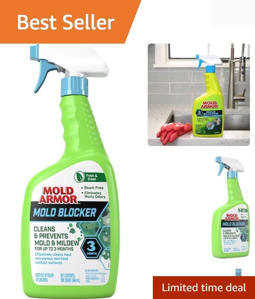 Spray de prevención de moho, 32 OZ - Antimicrobiano sin perfume para uso en interiores/exteriores