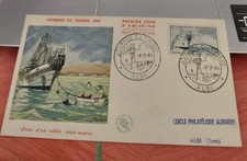 Enveloppe  ET carte postale Journée du timbre 1960