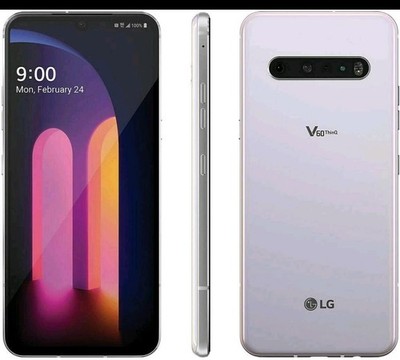 LG V60 ThinQ 5G 6.8'' 128GB LM-V600TM T-Mobile Unlocked White Cell Phone