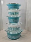 Pyrex Amish Butterprint 10 Piece Casserole Set 475 474 473 472 471 W/ Lids